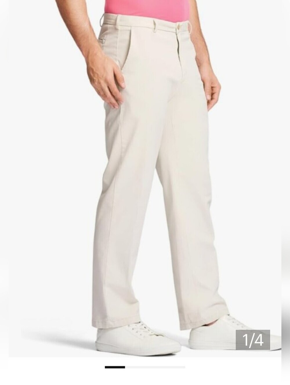 Izod Saltwater Stretch CHINO Pants 36 X 34 White - Picture 2 of 8